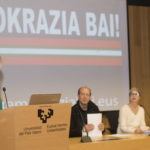 2018-12-18, Donostia. Demokrazia Bai-ren agerraldia. Estatus berri bati buruzko agiria, eta agiri hori sostengatzen duten sinadurak aurkeztuo dituzte. Han izan dira, besteak beste, Juan Jose Ibarretxe, Joseba Azkarraga, Iñigo Iruin, Rafa Diez, Nekane Alzelai.

18-12-2018, San Sebastián. Comparecencia de Demokrazia Bai, para presentar un manifiesto sobre el nuevo estatus y las firmas que lo sustentan. Comparecerán entre otros Juan Jose Ibarretxe, Joseba Azkarraga, Iñigo Iruin, Rafa Diez, Nekane Alzelai.